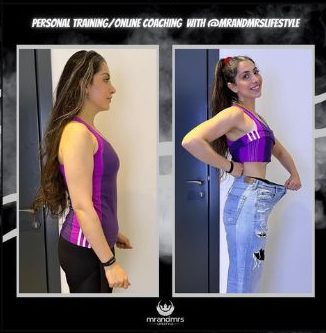 Female glutes and body recomposition transformation