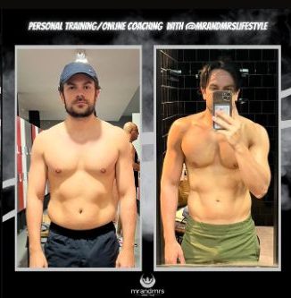 Male lean physique fat loss transformation