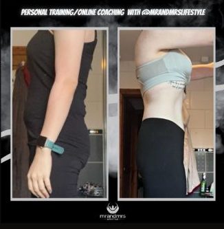 Female body fat online coaching transformation