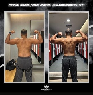 Male full body recomposition fat loss transformation