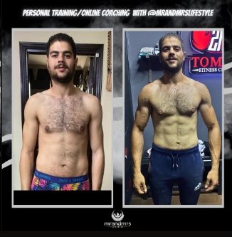 Male lean athletic fat loss transformation