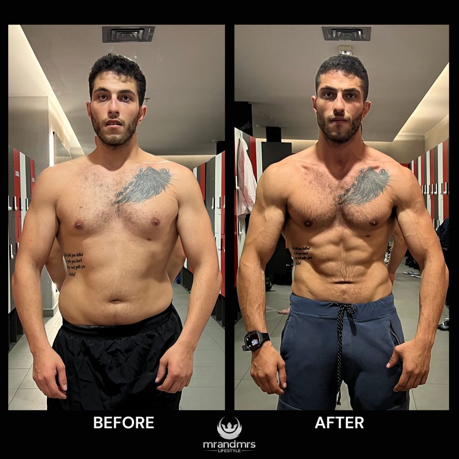 John S personal training transformation Dubai โ lost 10kg fat gained 4kg muscle in 14 weeks